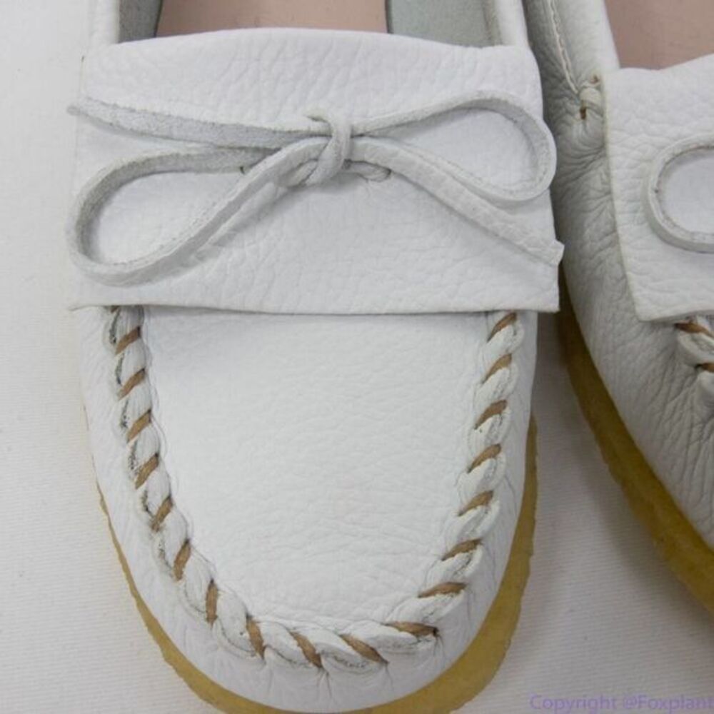 J. Crew Soft unlined leather loafers, size 9, color white, new in box - Picture 5 of 14
